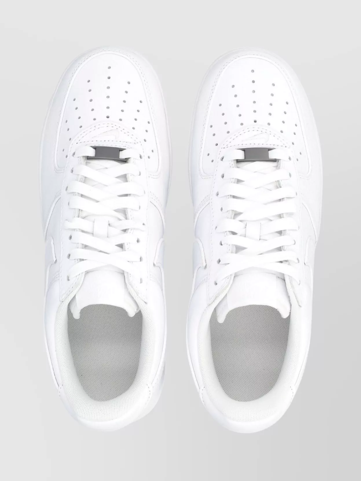 Nike Low Top Leather Sneakers With Padded Collar