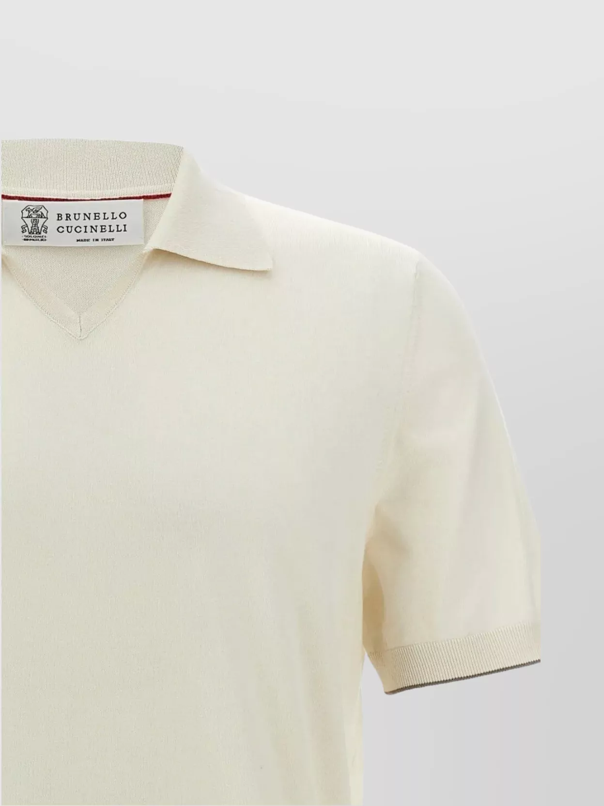 Brunello Cucinelli Chain Detail Cotton Polo Shirt