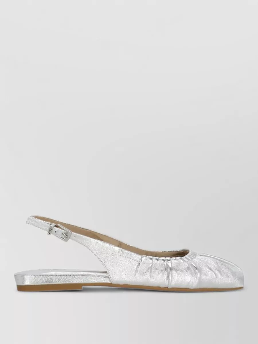 Ash Leather Slingback Ballerina Shoes