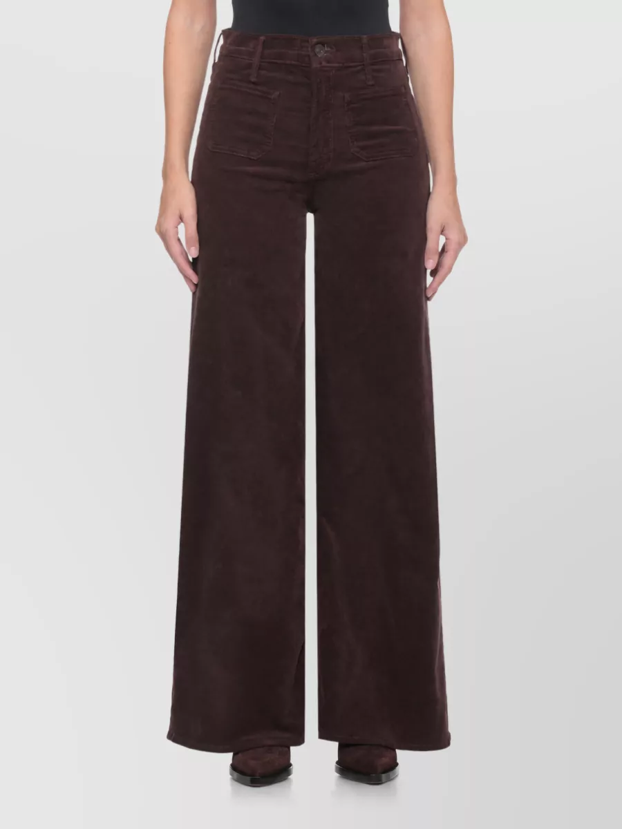 Mother Corduroy Straight-Leg Trousers