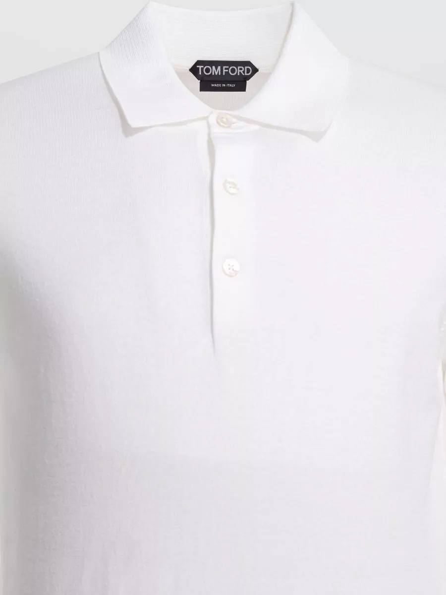 Tom Ford Cotton Polo Shirt Short Sleeves Knit