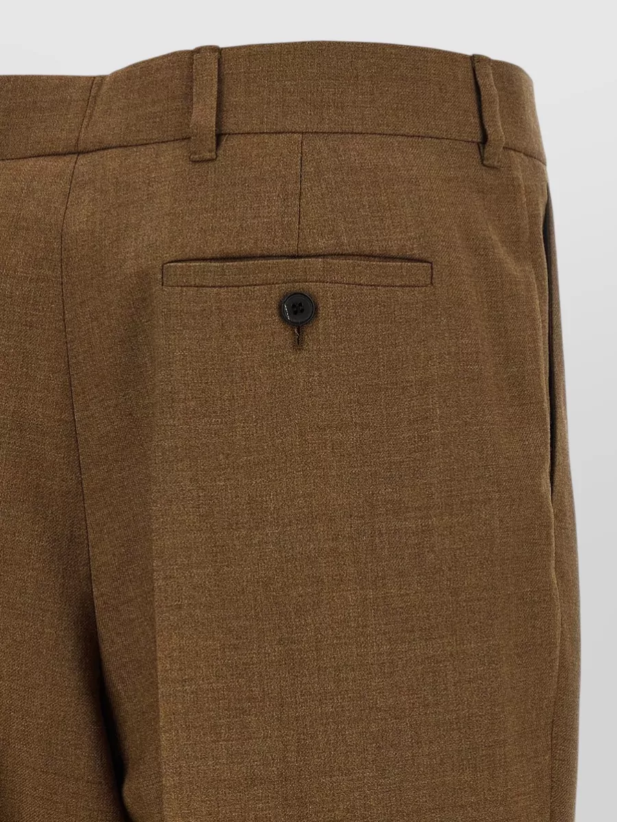 Prada High-Rise Wide-Leg Wool Tailored Trousers