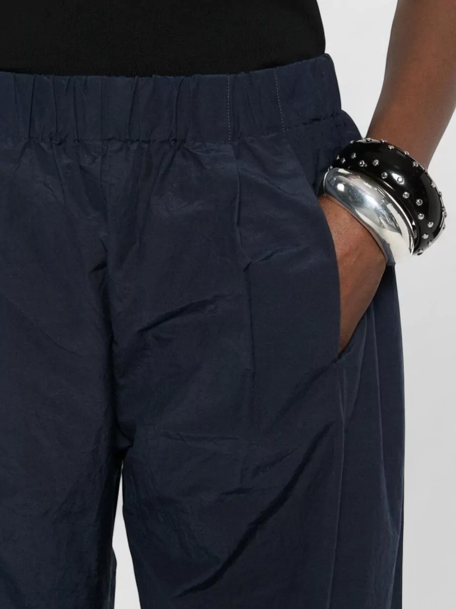 Apuntob Crinkled Wide-Leg Trousers
