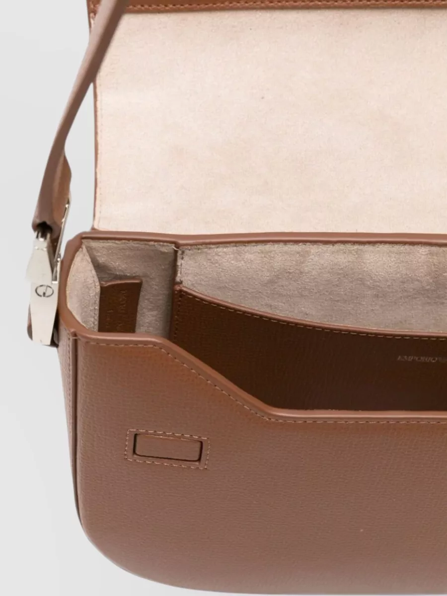 Emporio Armani Grainy Leather Crossbody Bag
