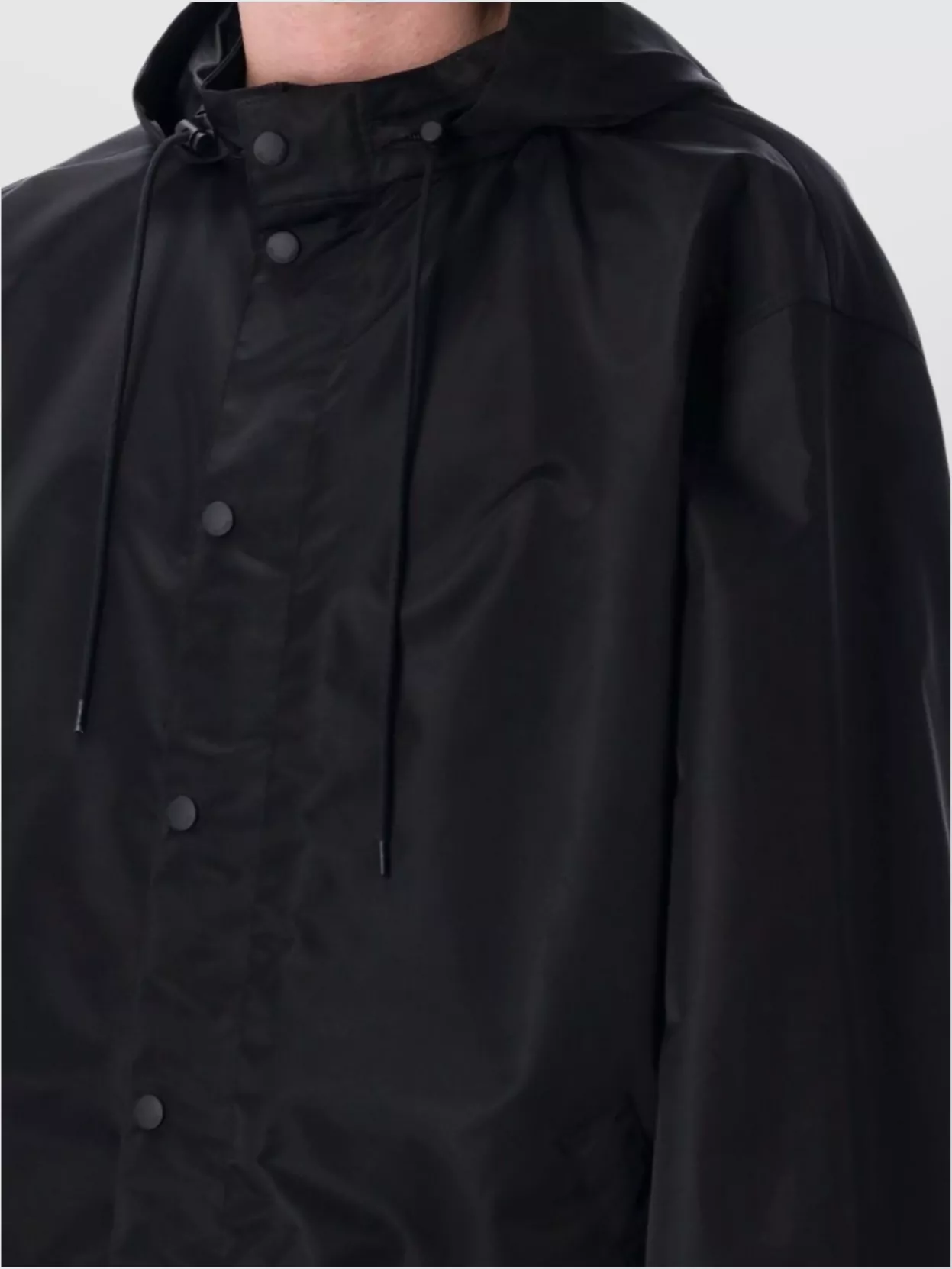 Balenciaga Windbreaker With Elasticated Cuffs And Hooded Design