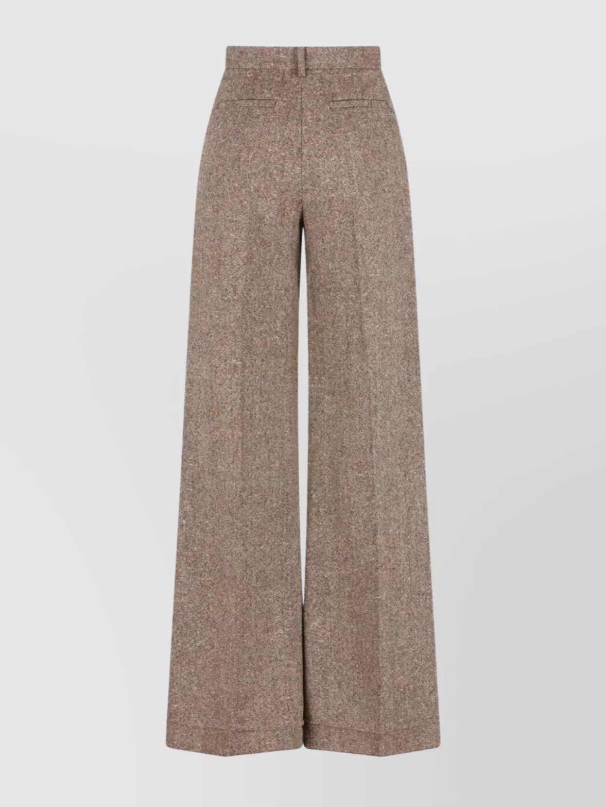 Valentino High Waist Wide Leg Trousers With Pleats In Multi