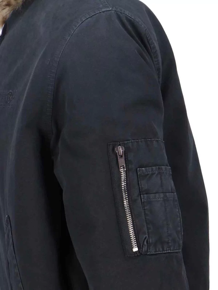 Mm6 Maison Margiela Casual Jacket With Faux Fur And Pockets