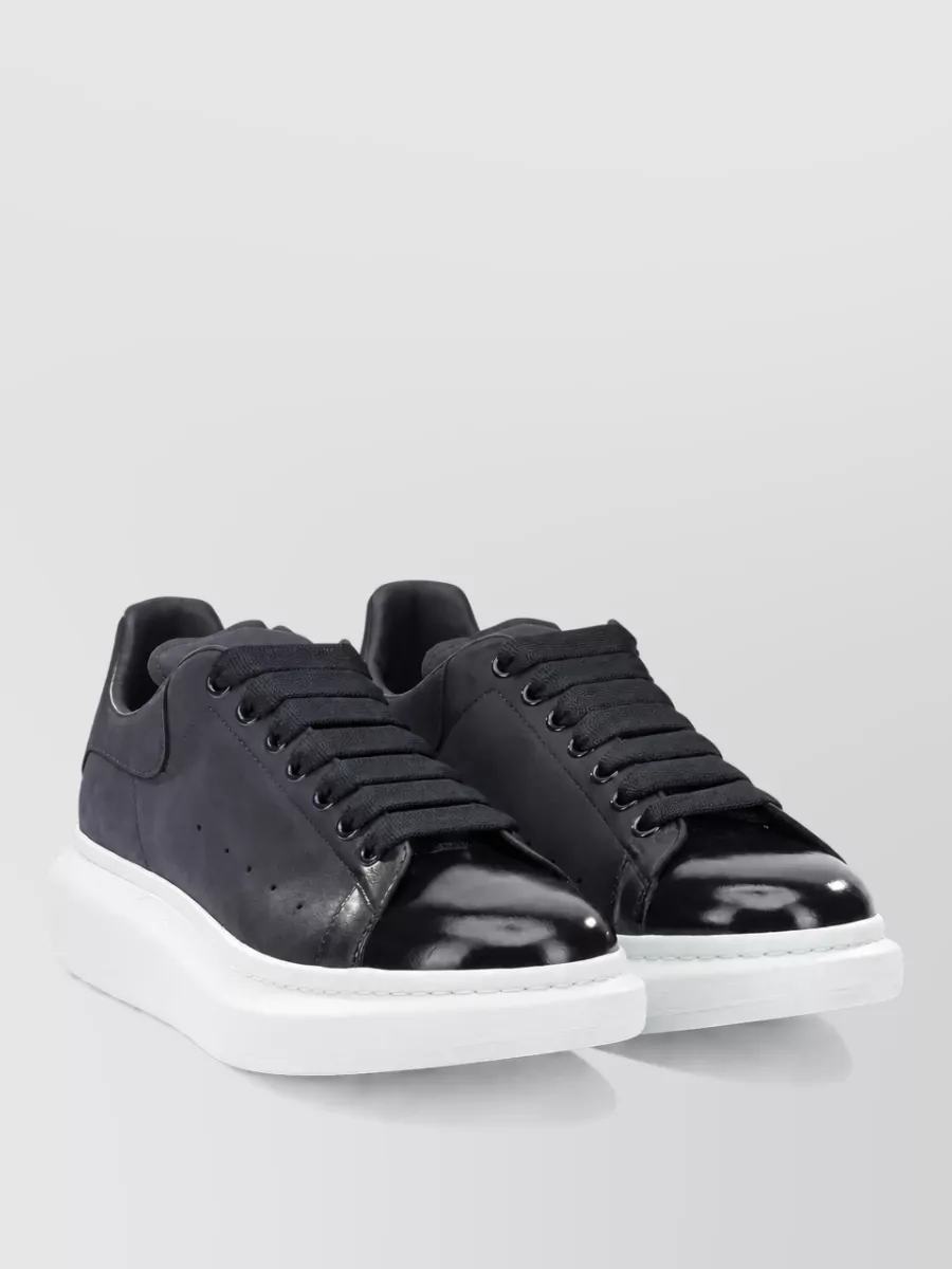 Mc Queen Nubuck leather low-top sneakers