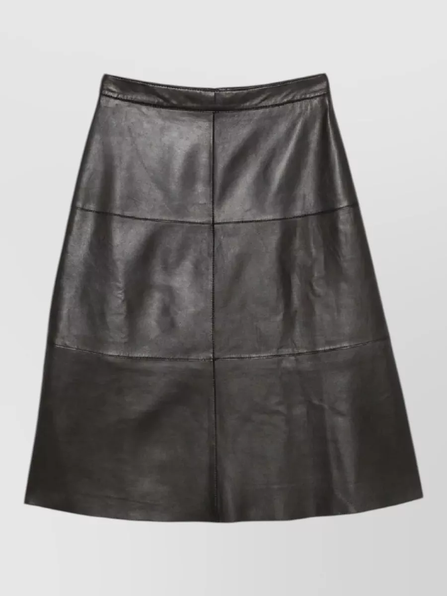 P.a.r.o.s.h. Leather a-line skirt