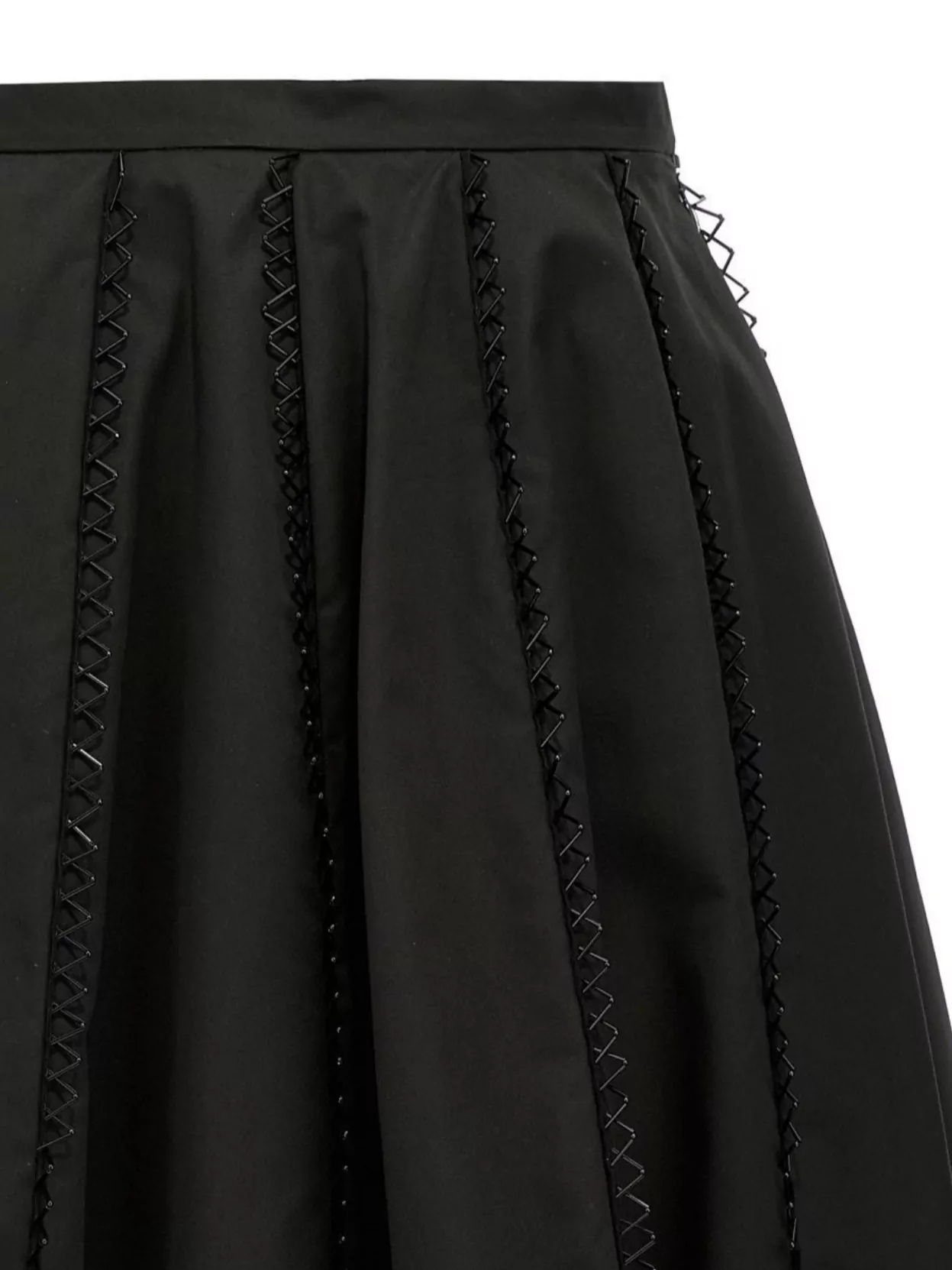 Shop Fabiana Filippi Embroidered A-line Skirt Lace Trim