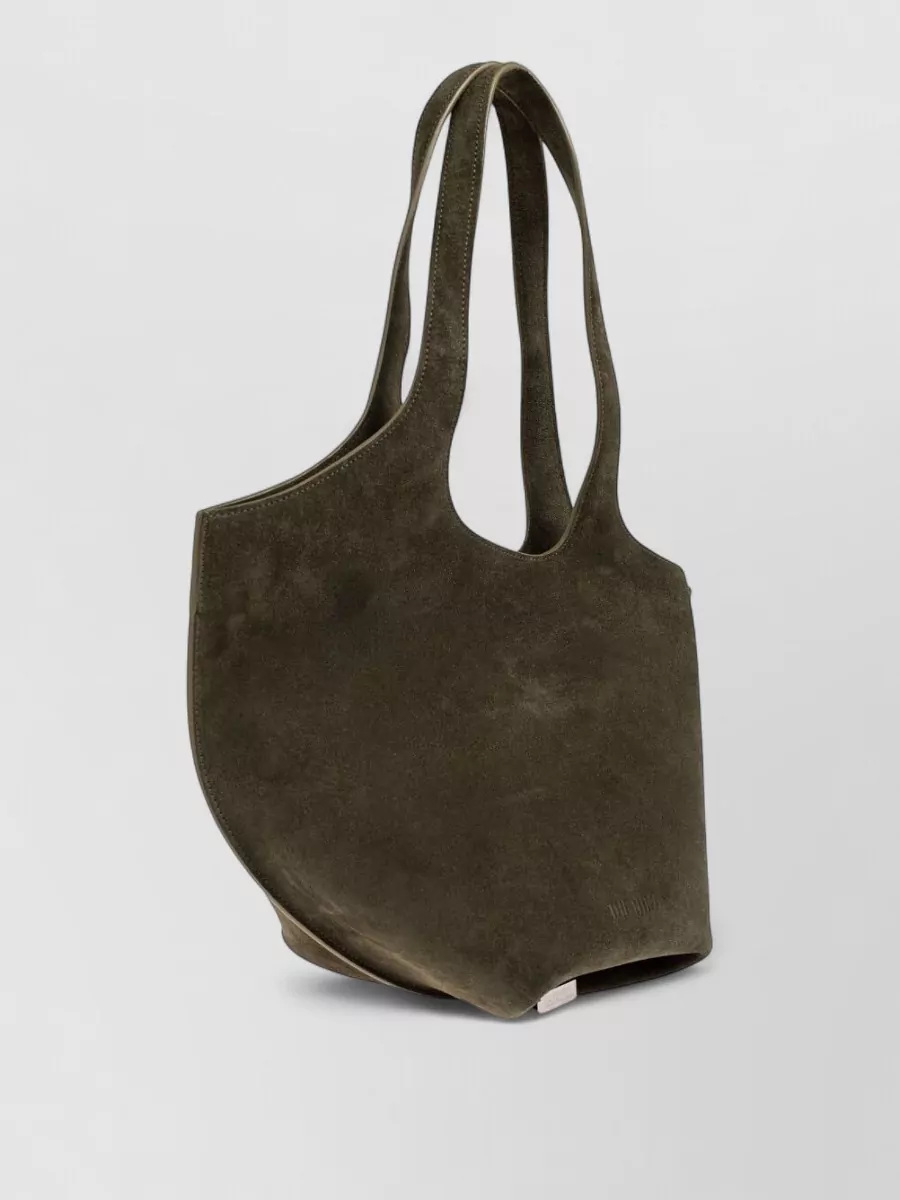 The Attico Medium Leather Shoulder Bag With Dual Handles