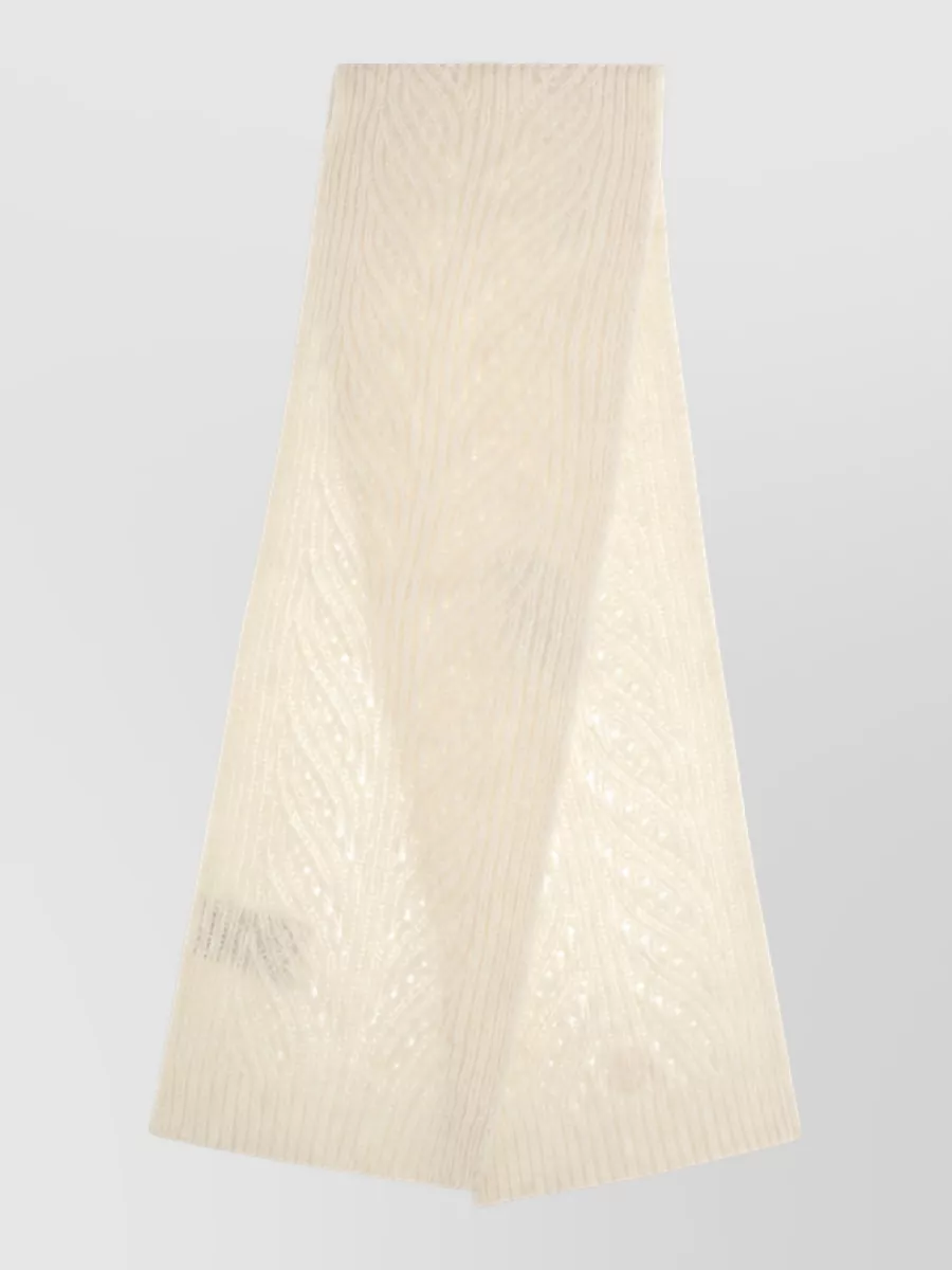 Moncler Ribbed Wool Alpaca Cashmere Scarf