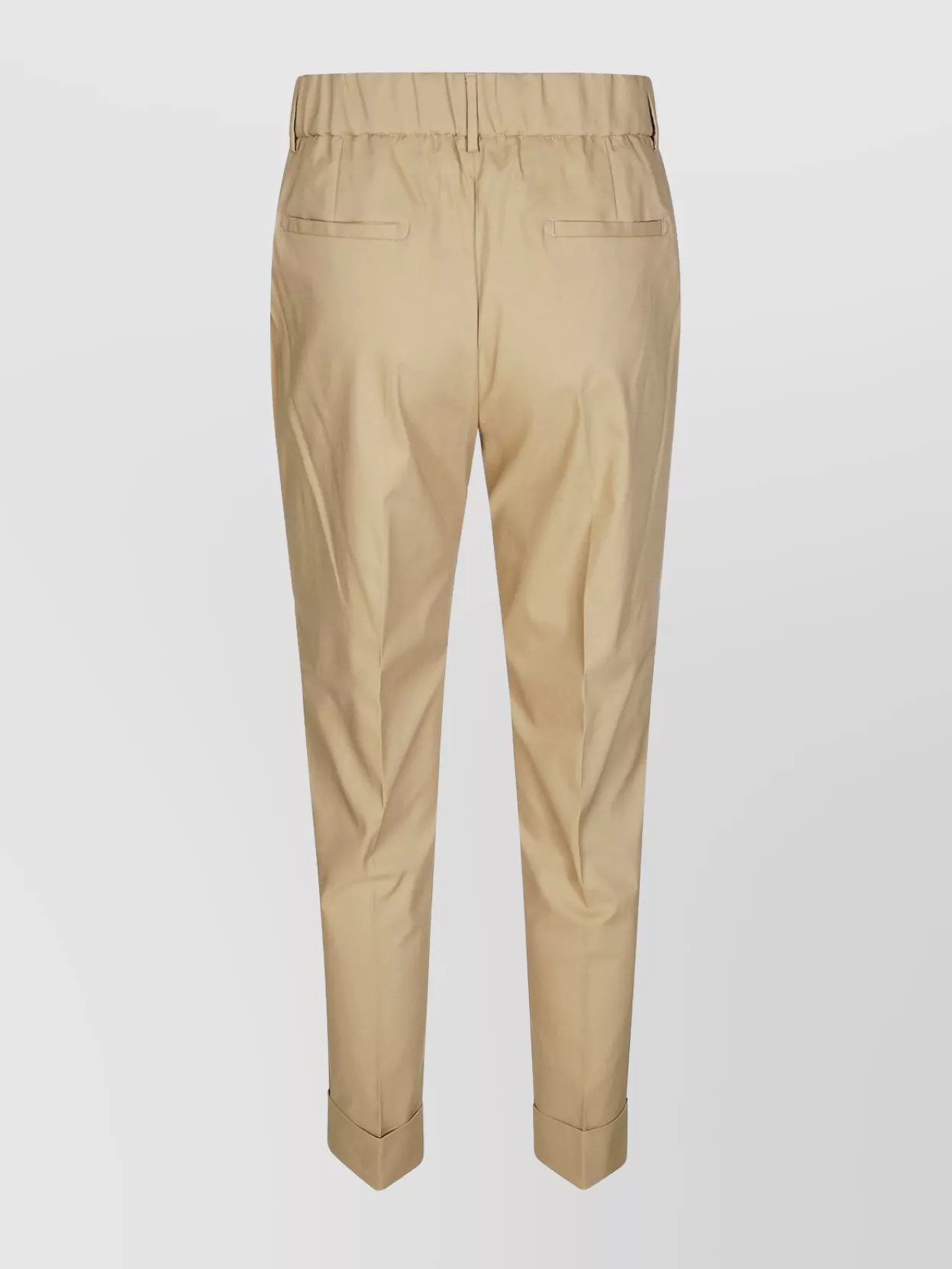 Shop Berwich Trousers With Back Pockets And Cuffed Hem