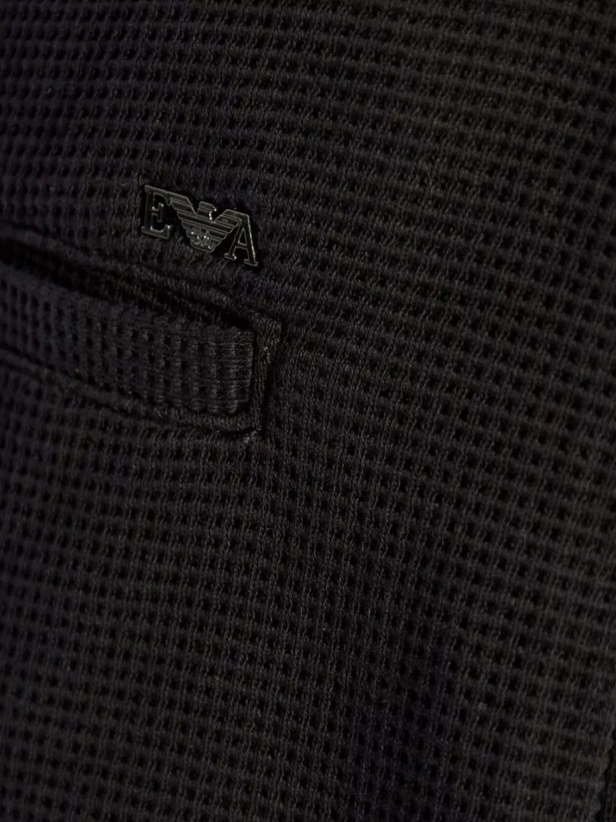 Emporio Armani Textured Fabric Cotton Sweatpants
