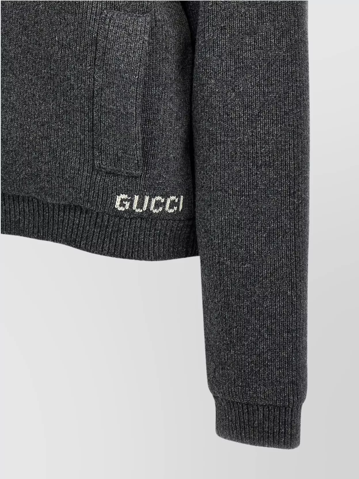 Gucci Jeweled Collar Padded Cardigan With Ribbed Texture