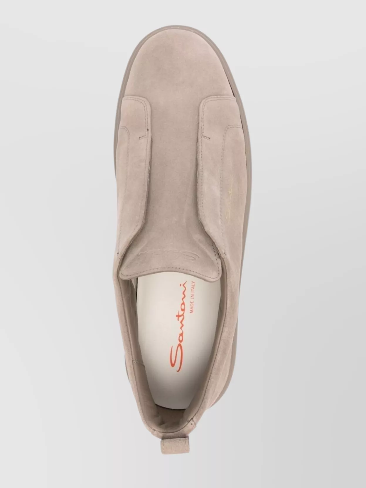 Santoni Leather Sneaker With Logo And Padded Ankle
