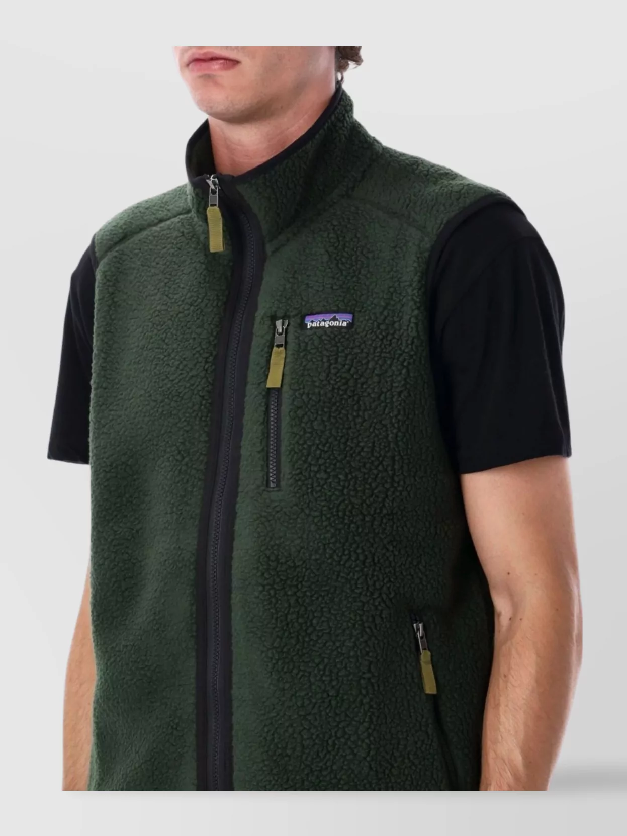 Patagonia Shearling Sleeveless Jacket High Collar