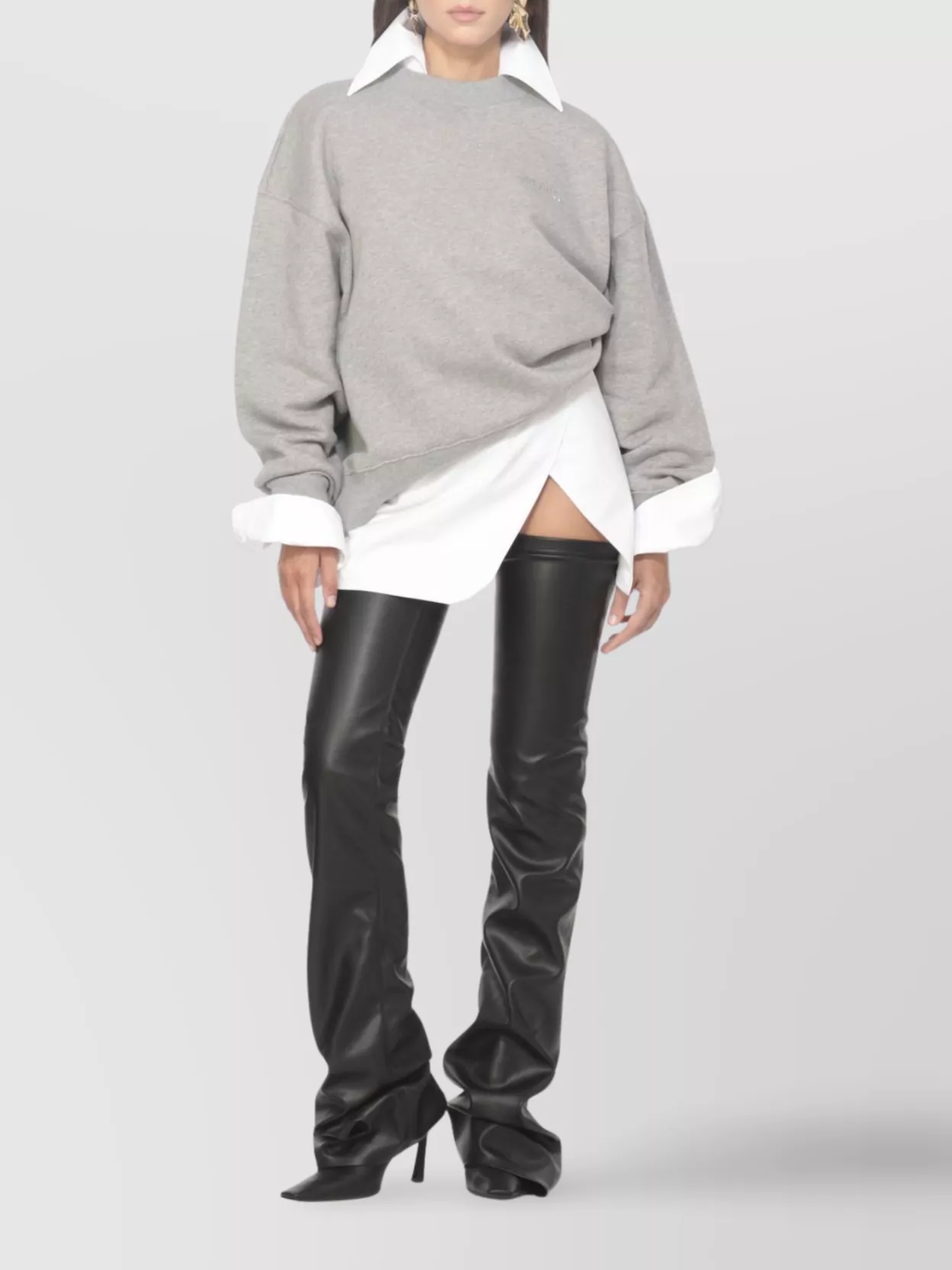 The Attico Crewneck Knitwear Ribbed Trims
