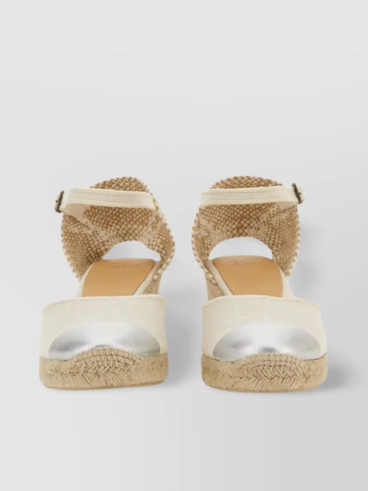 CASTAñER WEDGE ESPADRILLE WITH METALLIC TOE CAP