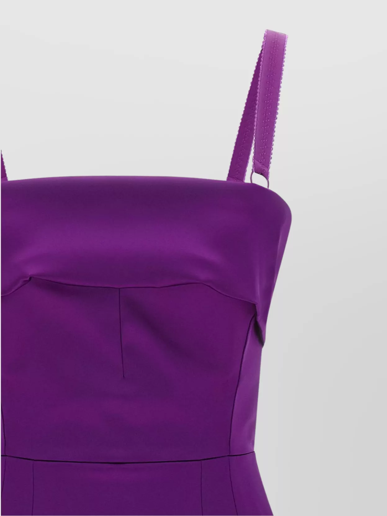 Dolce & Gabbana Spaghetti Strap Fitted Dress With Front Slit In Purple