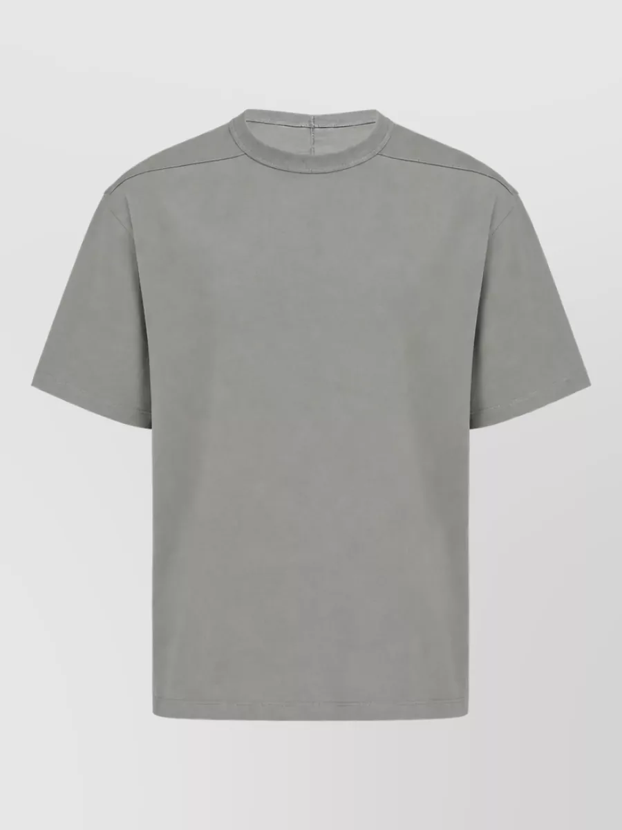 Rick Owens Cotton Jersey Crew Neck Short Sleeve T-Shirt