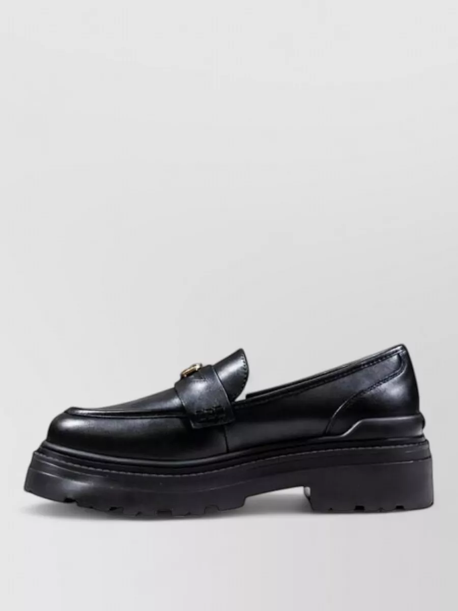 Pinko Leather Platform Loafers