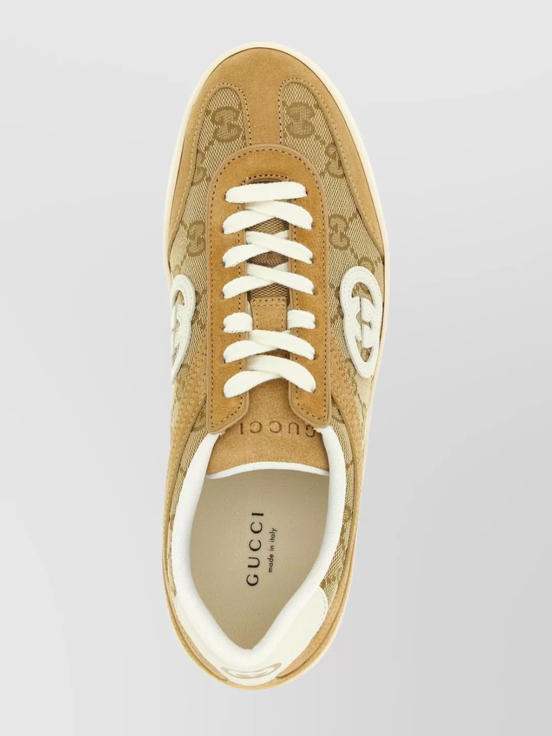 Gucci Monogram Low-Top Sneakers Rubber Sole