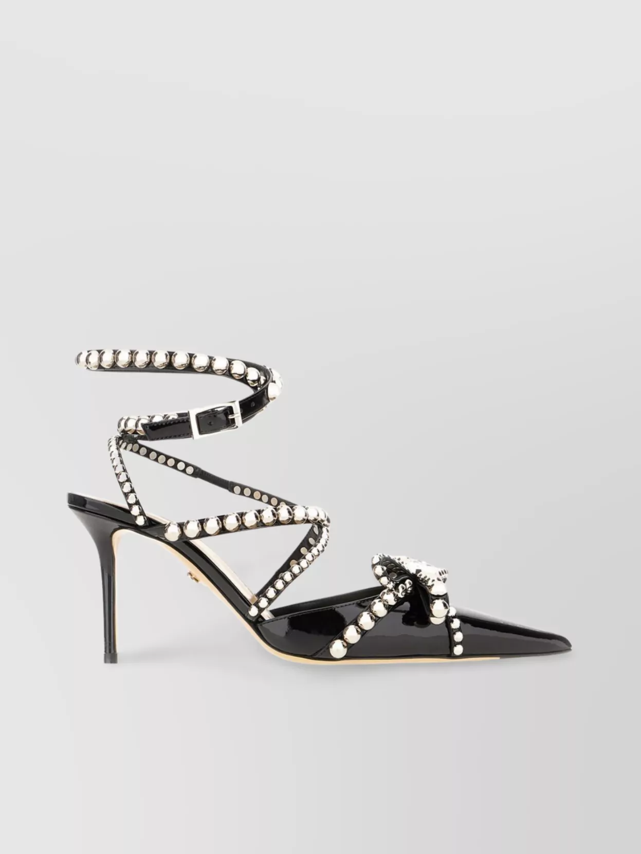 Mach & Mach Crystal Studs Strappy Stiletto Pumps