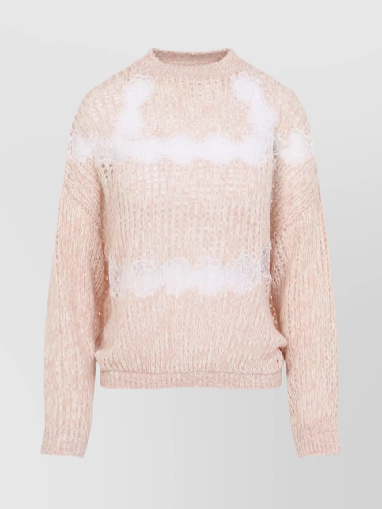 Giambattista Valli Textured Knit Long Sleeve Top In Pink