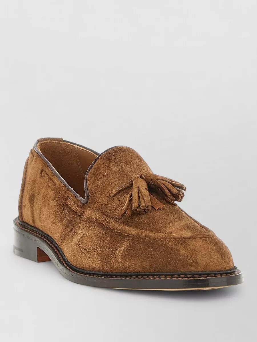 Tricker's suede tassel loafers