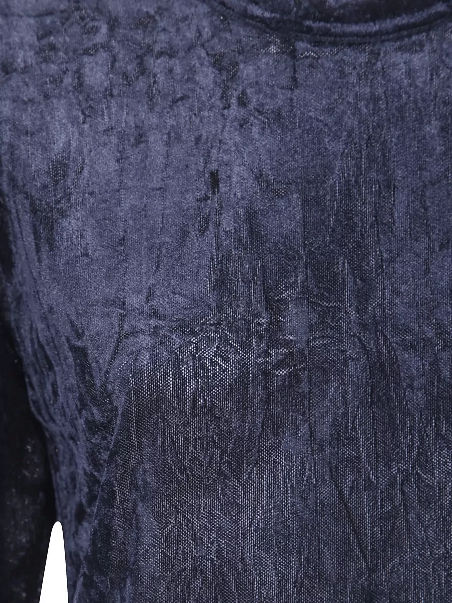 Comme Des Garçons Mesh Velour Round Neck Jumper