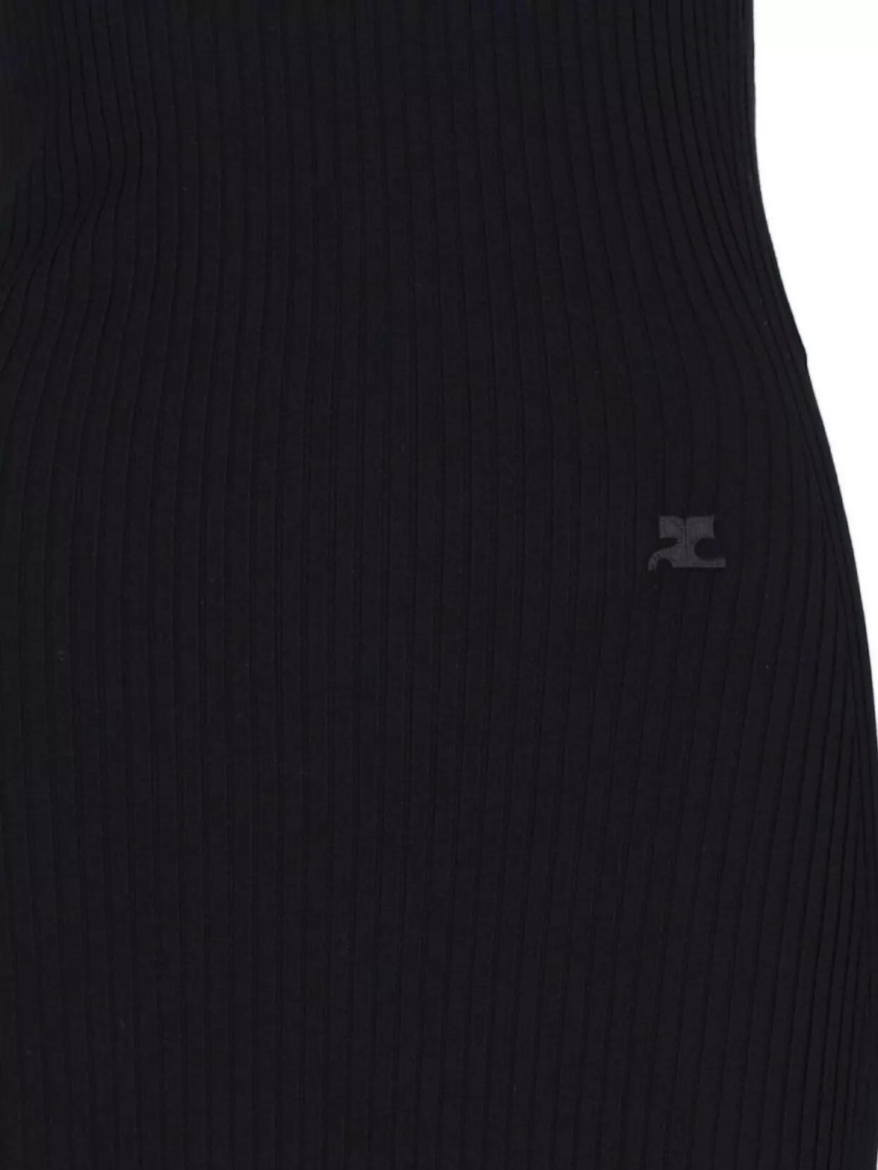 Courrèges One Shoulder Ribbed Midi Length Dress