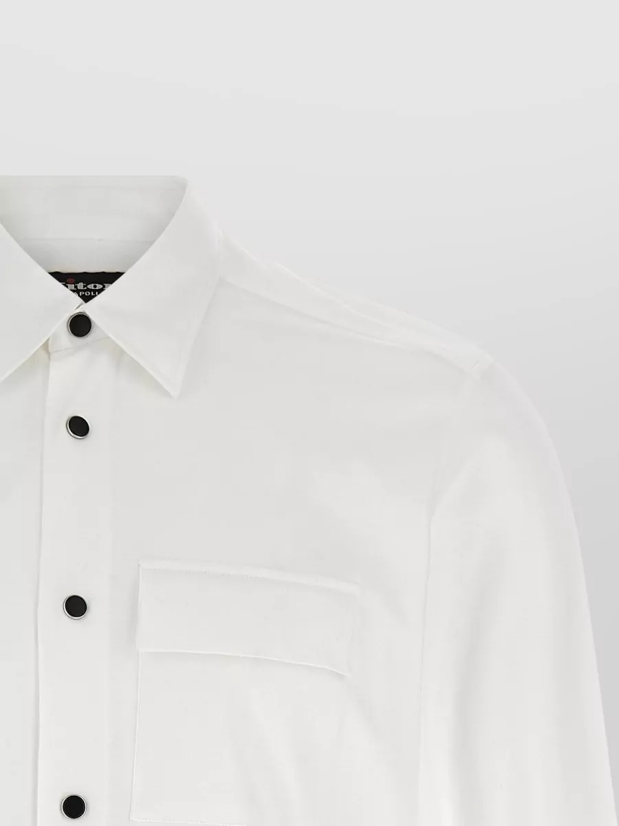 Kiton Cotton Buba Long-Sleeve Shirt