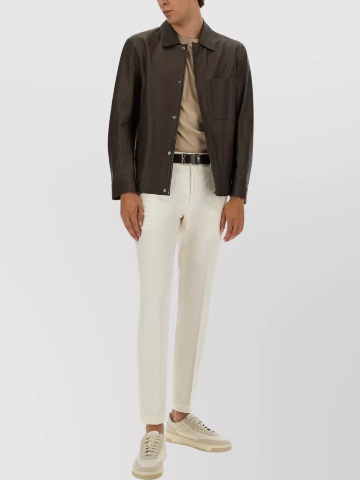 Hugo Boss Tailored Trousers With Pockets And Belt Loops In Multi