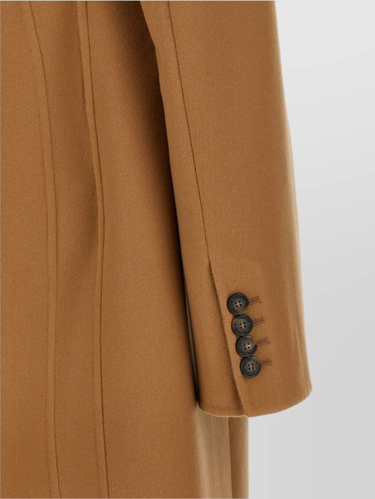 Stella Mccartney Wool Coat With Back Vent And Double-Breasted Front