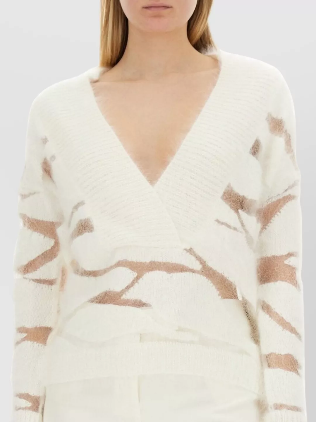 Tom Ford Abstract Pattern V-Neck Knitwear Sheer