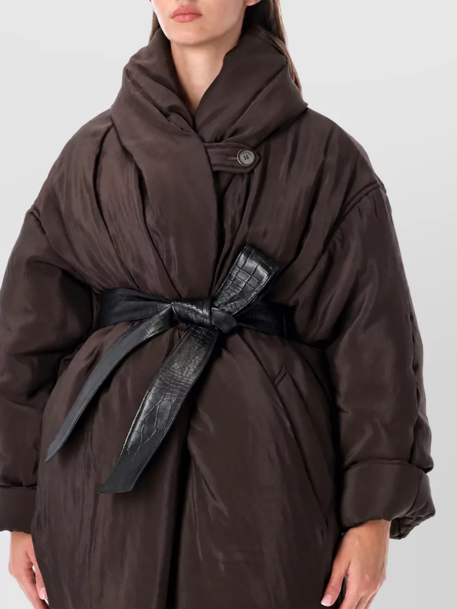 Magda Butrym Padded Oversized Belted Coat