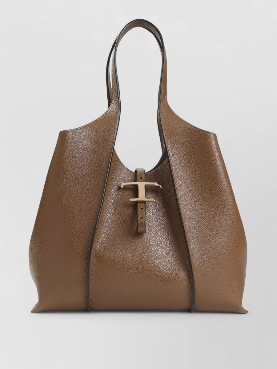 Tod's T Timeless Medium Leather Tote Bag