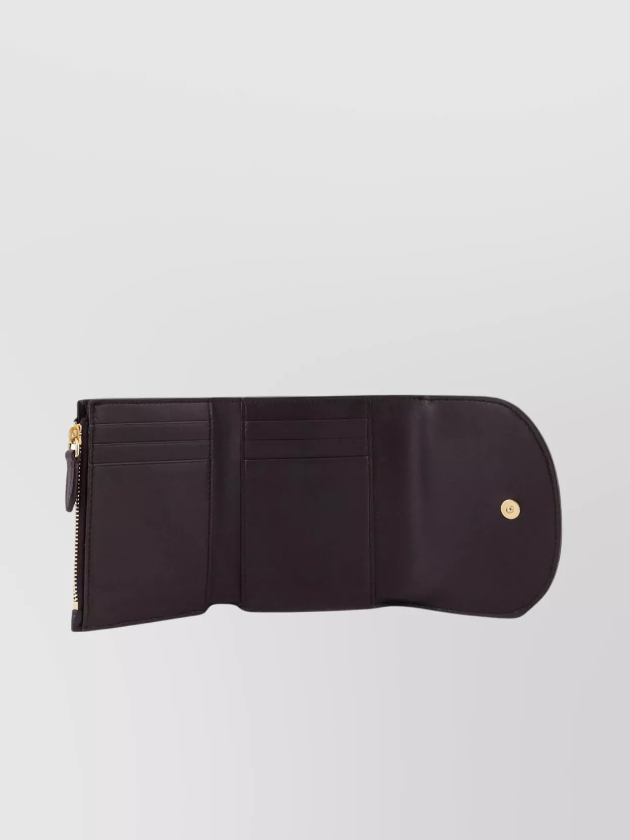 Burberry Compact Wallet With Leather Inserts In Check Pattern In Burgundy