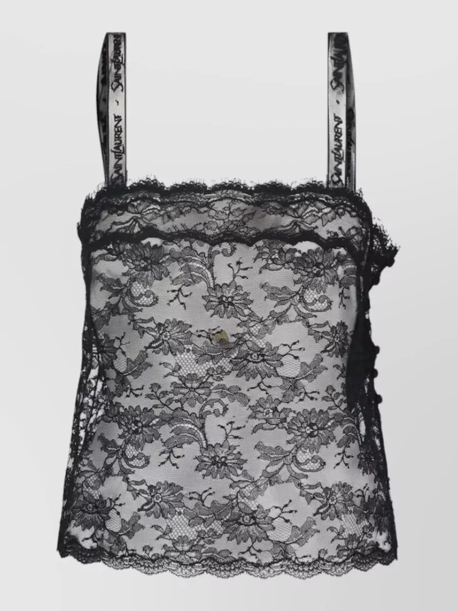 Saint Laurent long-sleeve corset top
