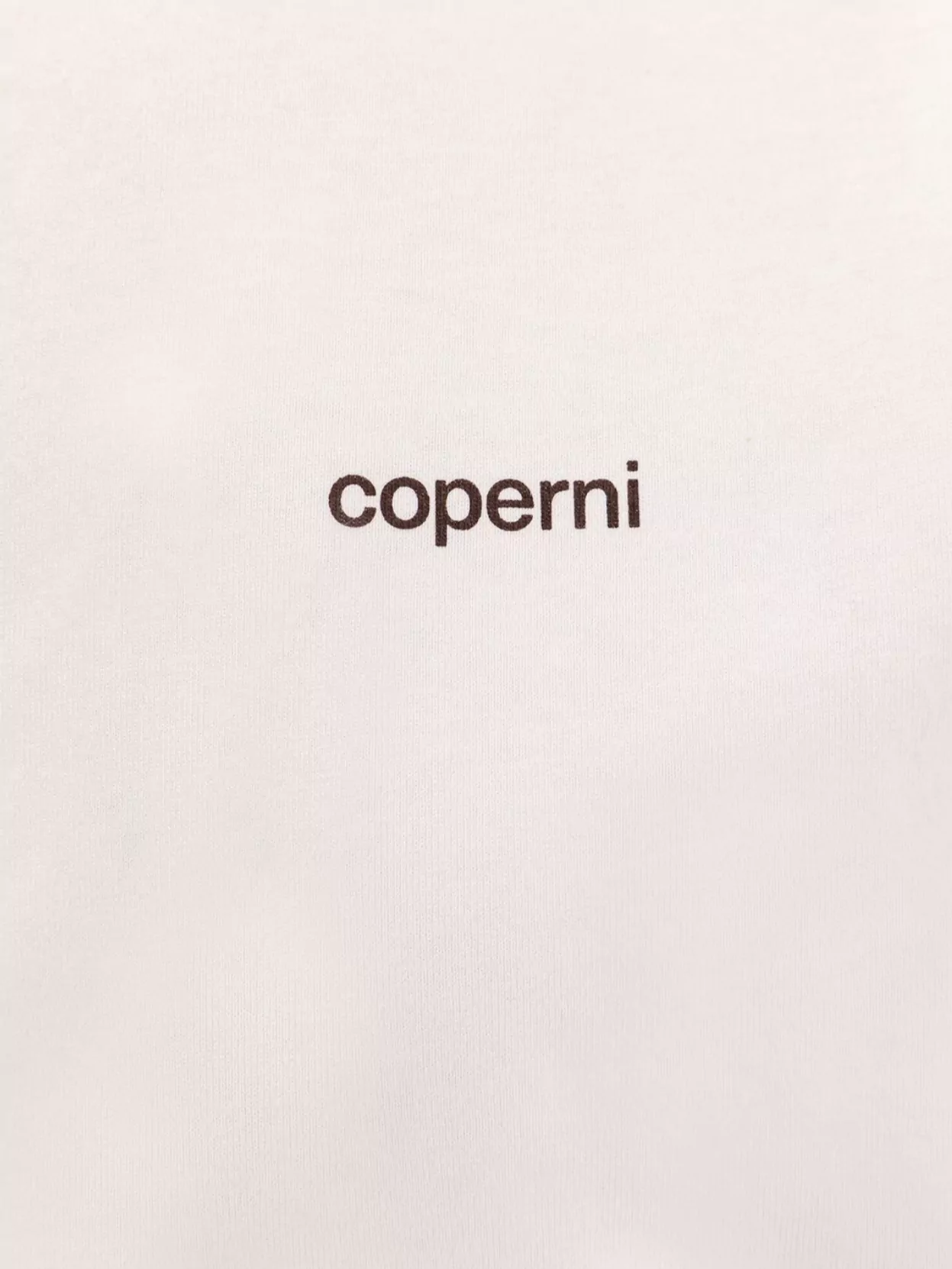 Coperni Crew Neck Ribbed Profiles Short Sleeves Cotton T-shirt In White