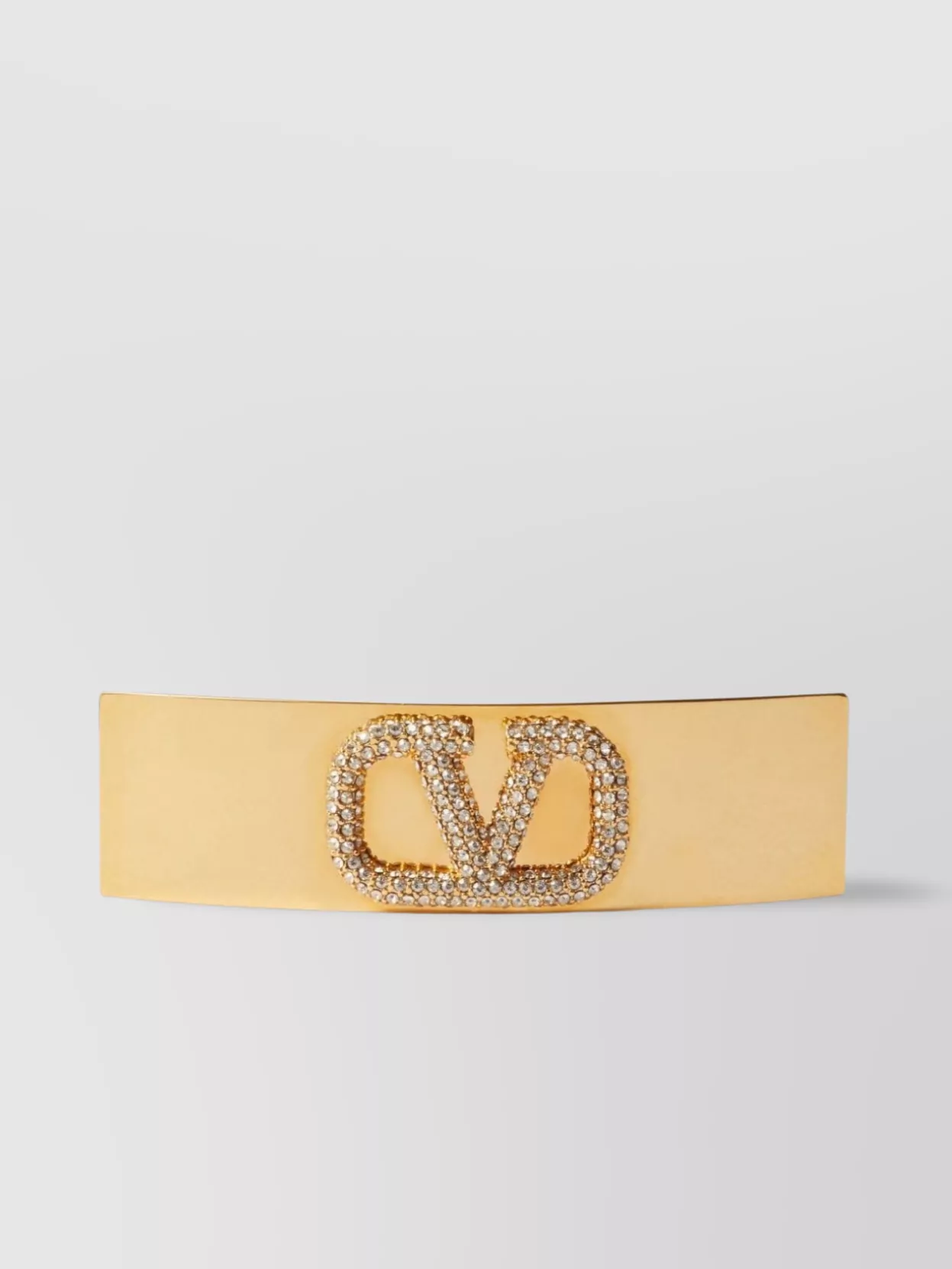 Valentino Garavani Logo-embellished Hair Clip In Gold