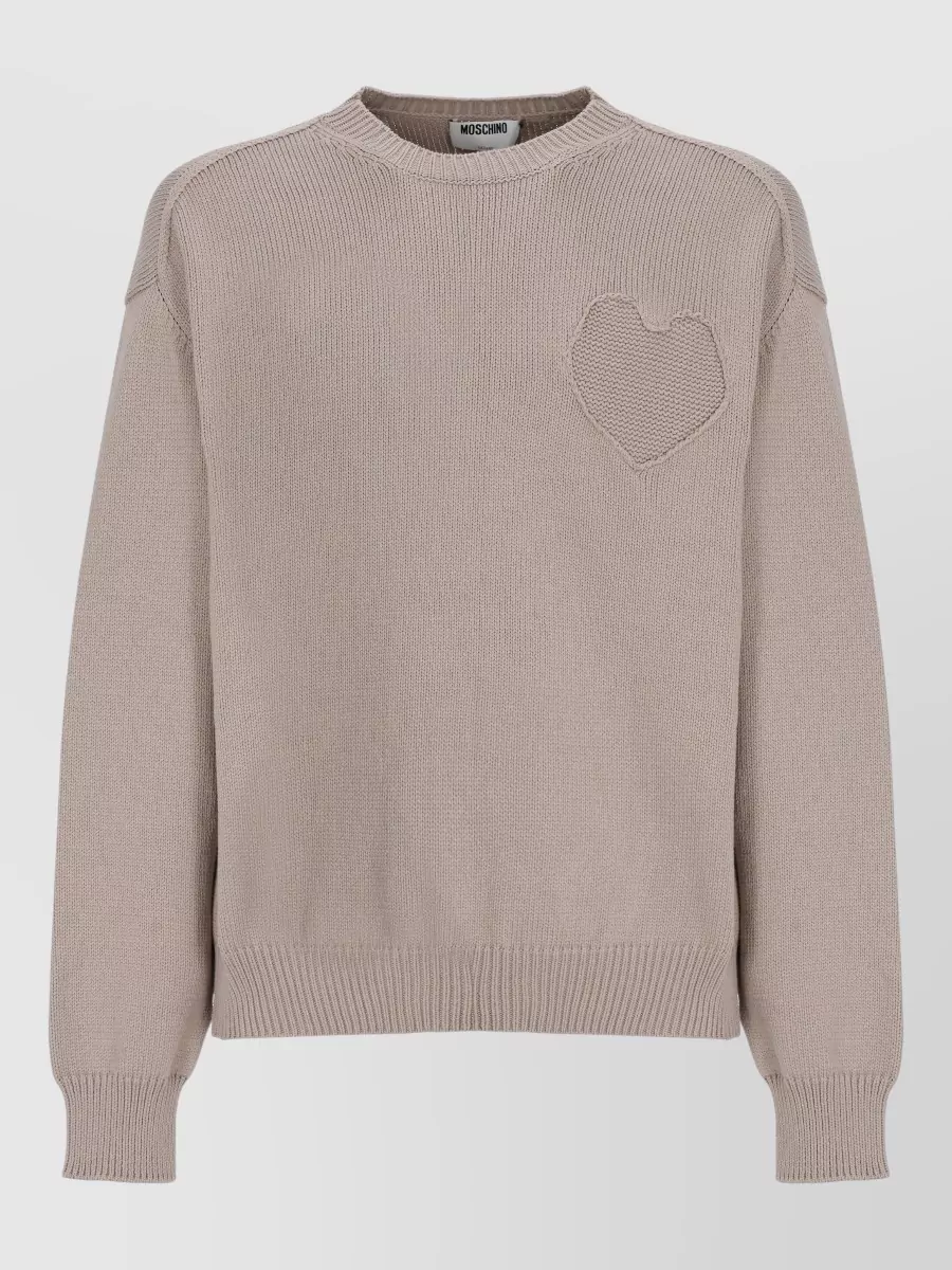 Moschino ribbed long sleeve crewneck t-shirt
