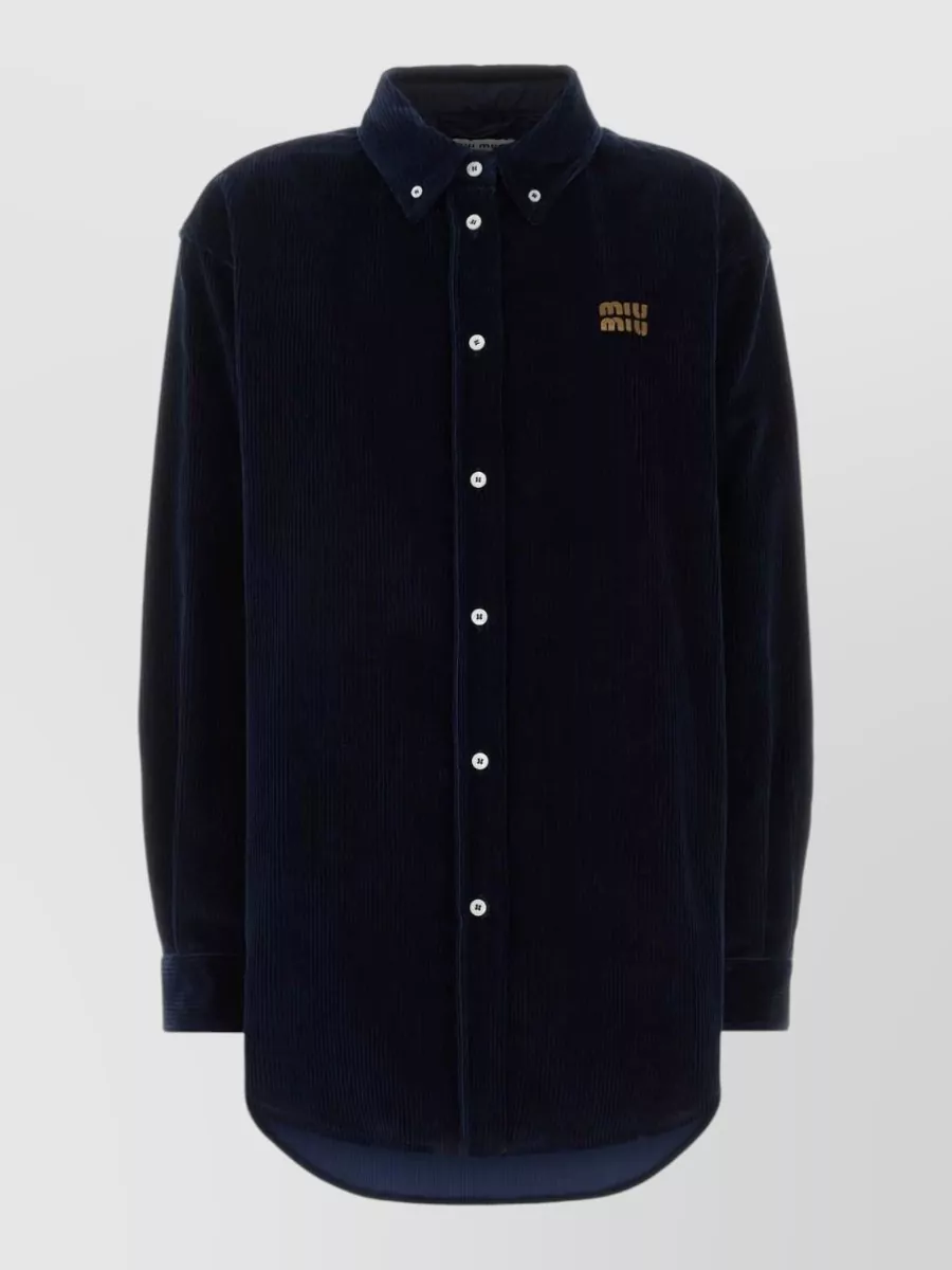 Miu Miu Cotton corduroy long-sleeve shirt