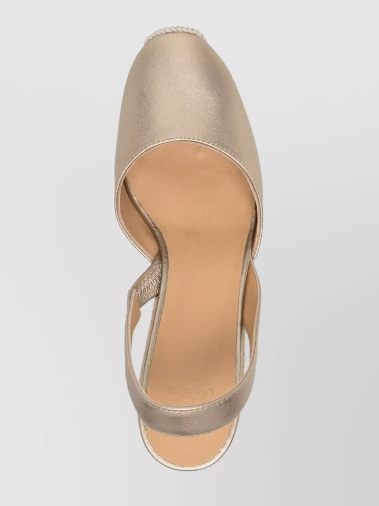 Castaner Metallic Raffia Wedge Espadrilles With Rubber Sole