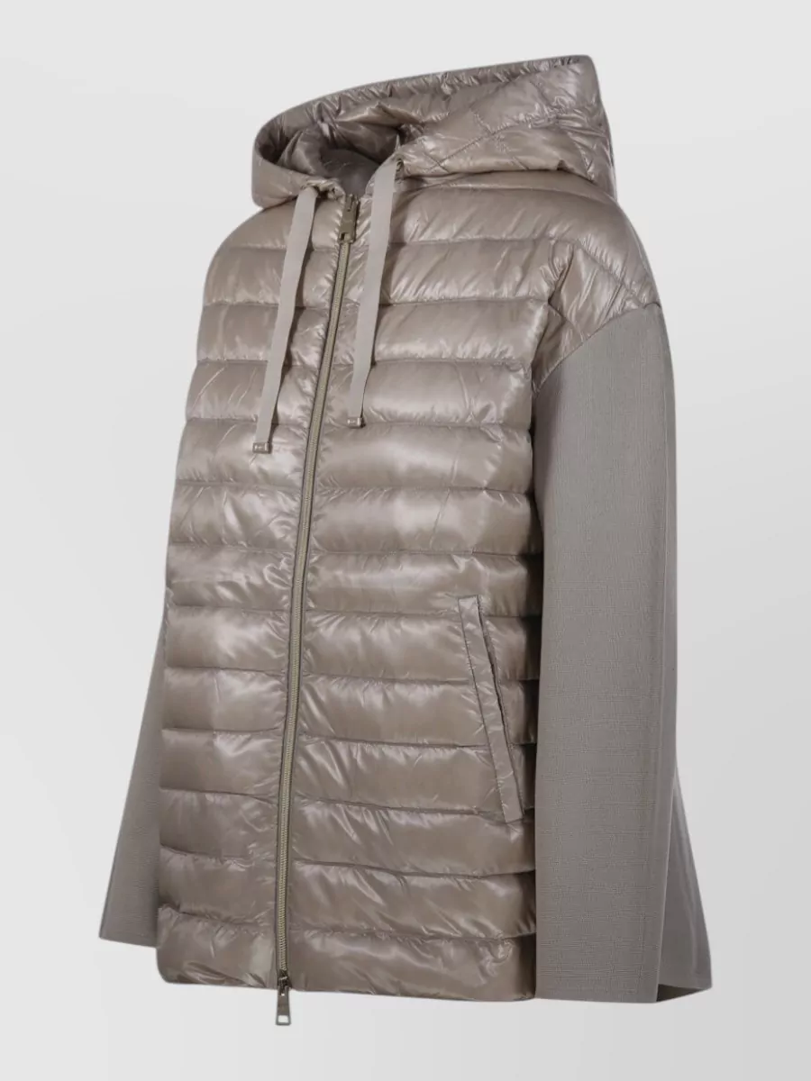 Herno Hooded Quilted Jacket Long Sleeves Drawstring