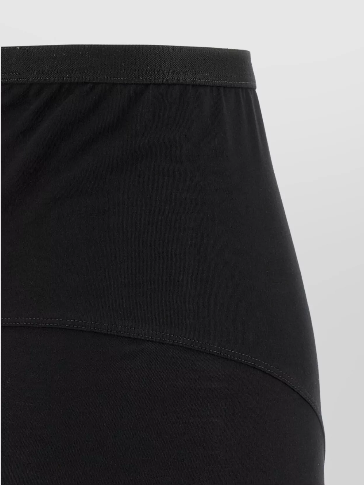 Rick Owens High-waisted Floor-length Skirt With Seam Detailing In Black
