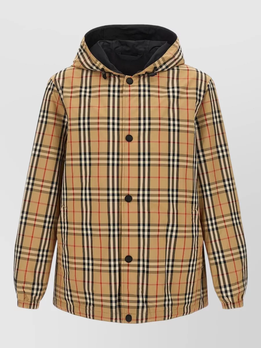 Burberry rainford hooded reversible jacket elastic cuffs