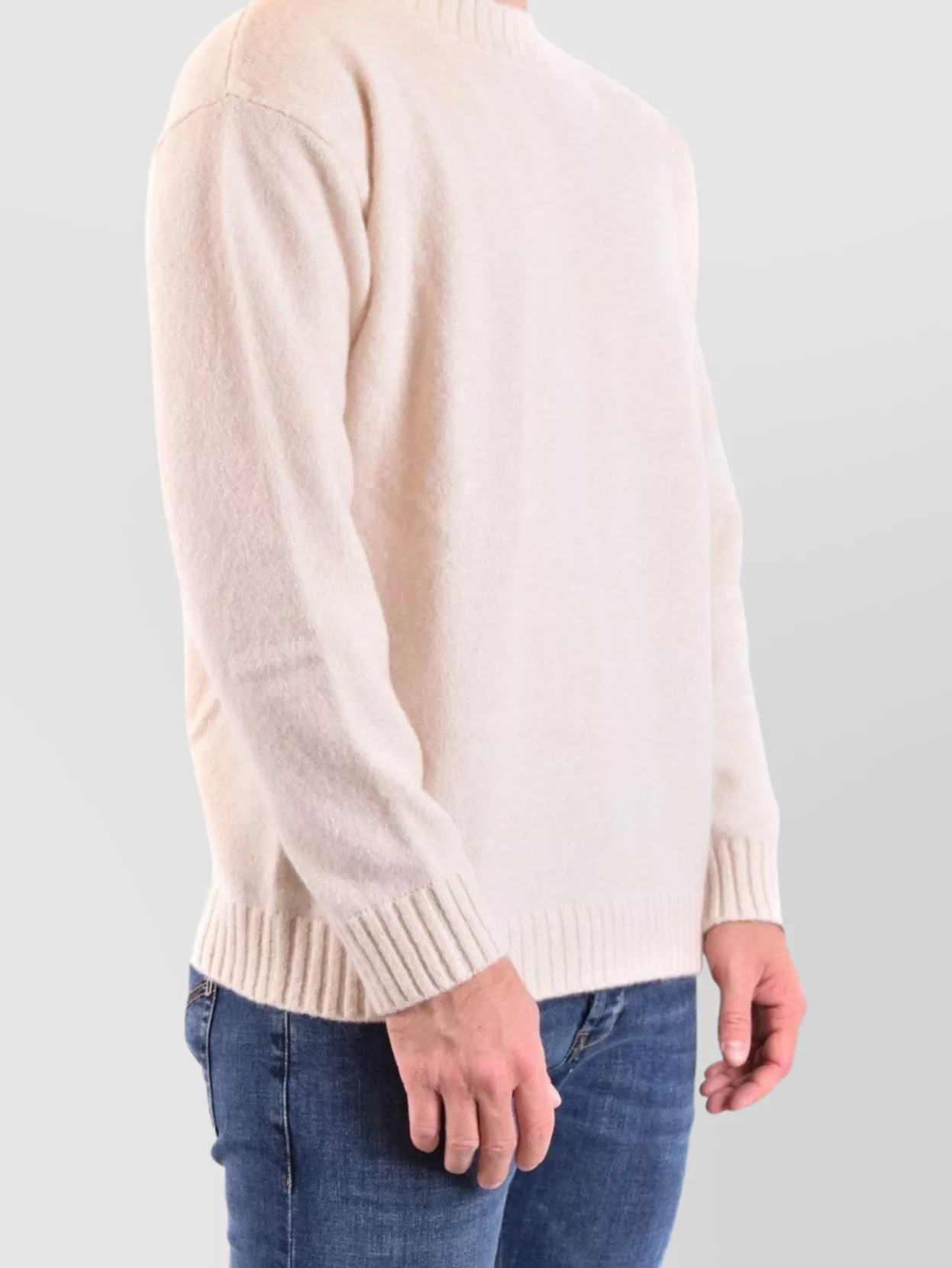 Laneus Knitwear With Long Sleeves And Ribbed Finish