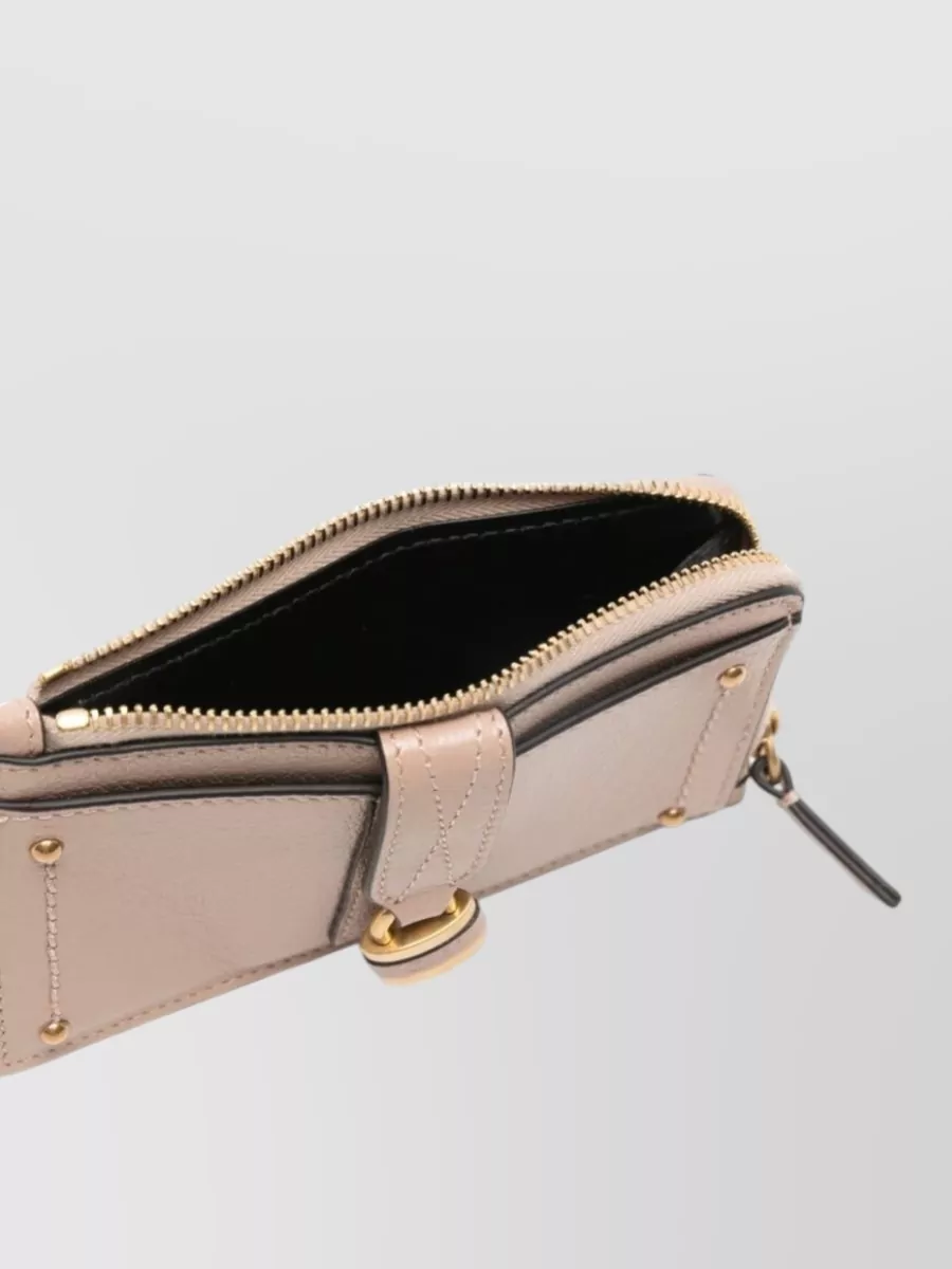 Chloé Paddington Leather Wallet Compact Metal Hardware